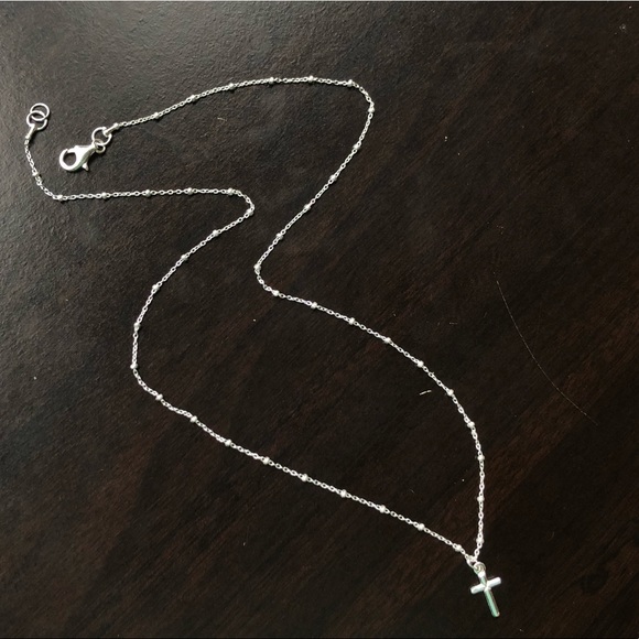 925 Sterling Silver Cross Pendant Necklace - Picture 6 of 6